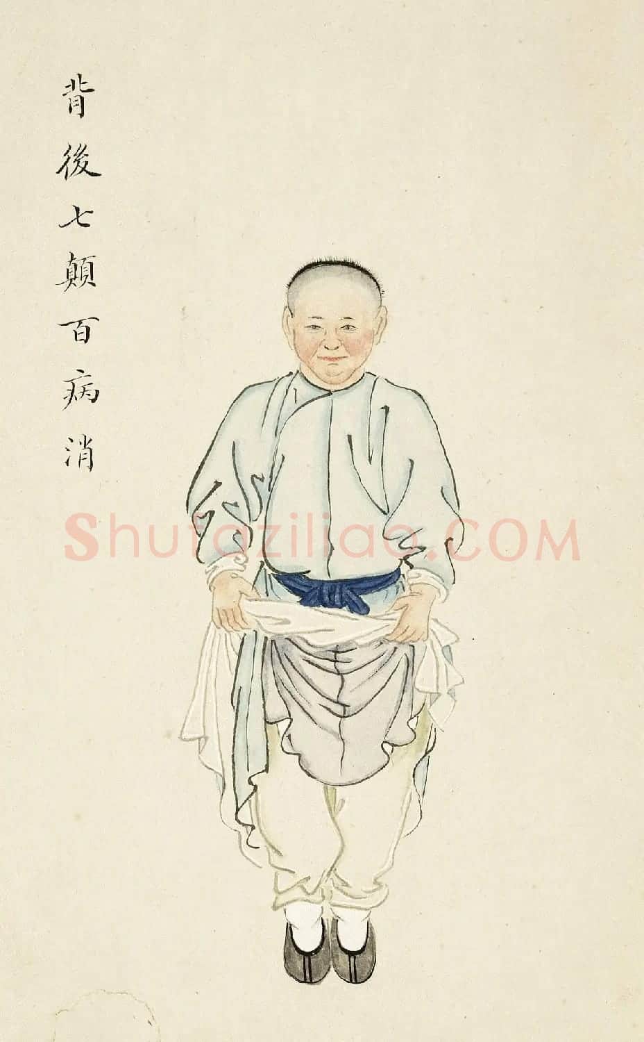 清宫彩绘插图《八段锦册》 | 传世书法作品鉴赏
