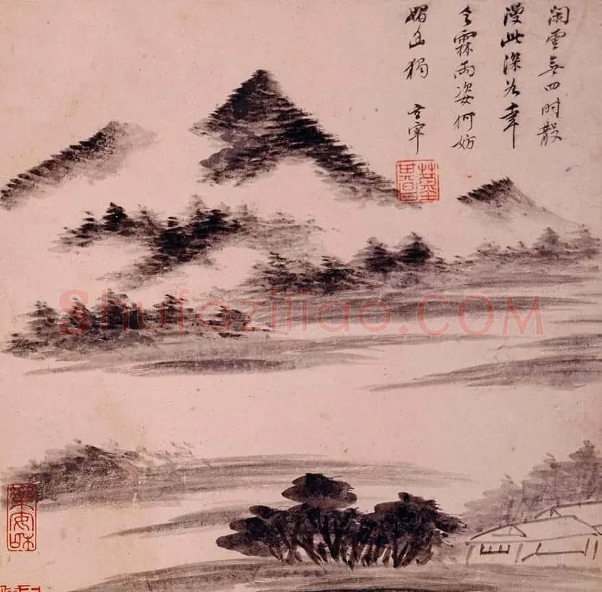 陈万全、温汝适书法题董其昌仿古山水图册 | 传世书法作品鉴赏