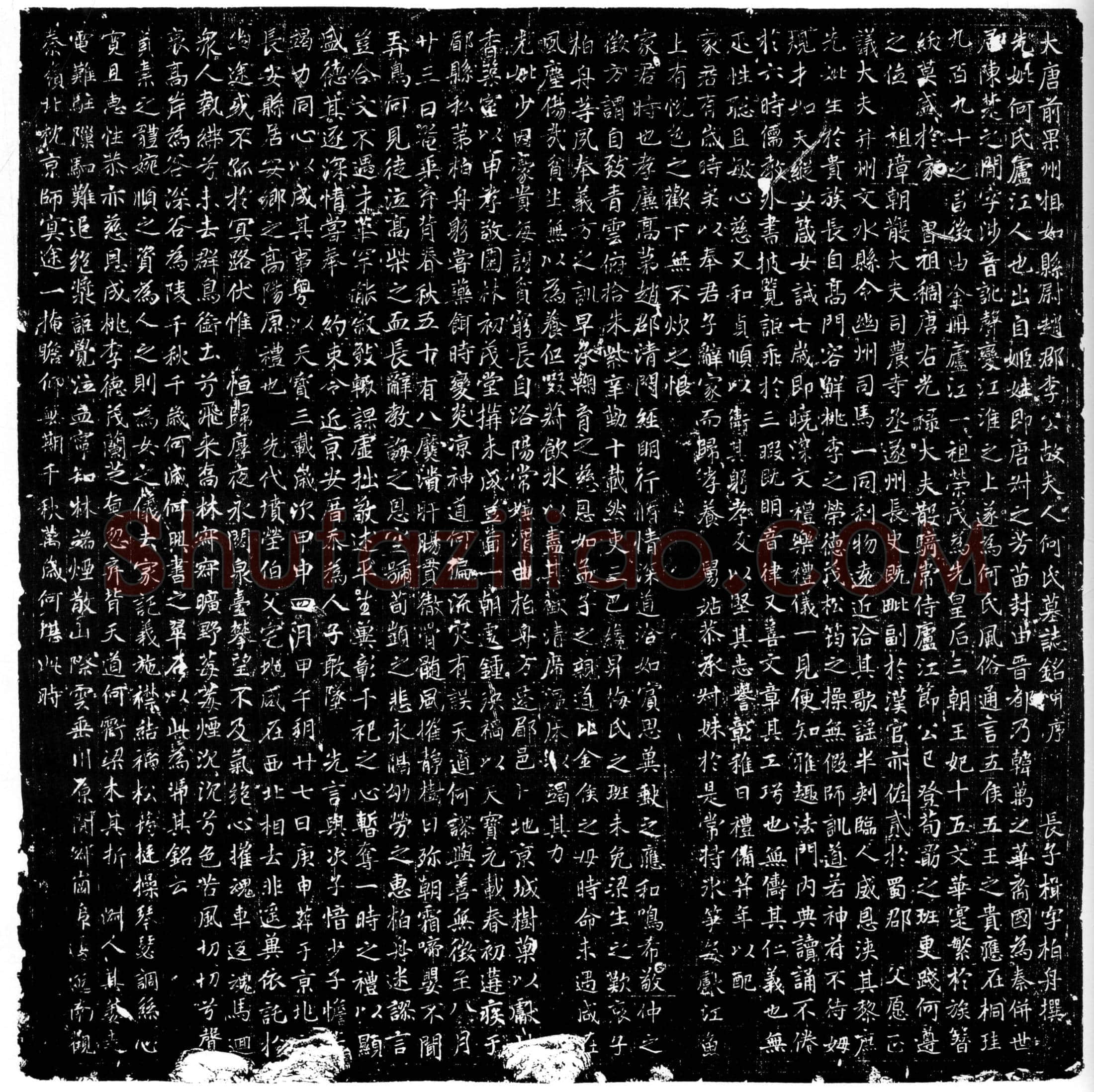 唐 李公夫人何氏 墓誌