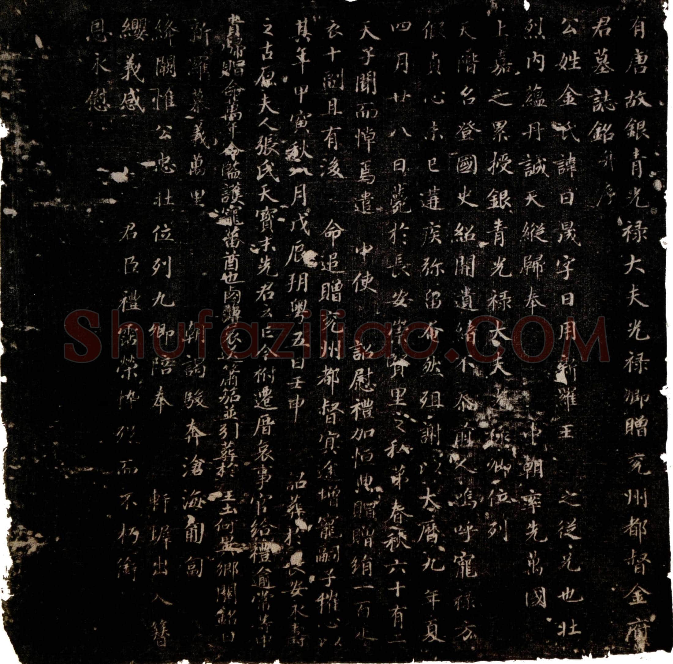 唐金日晟墓誌(有唐故银青光禄大夫光禄卿赠衮州都督金府君墓誌铭并序)
