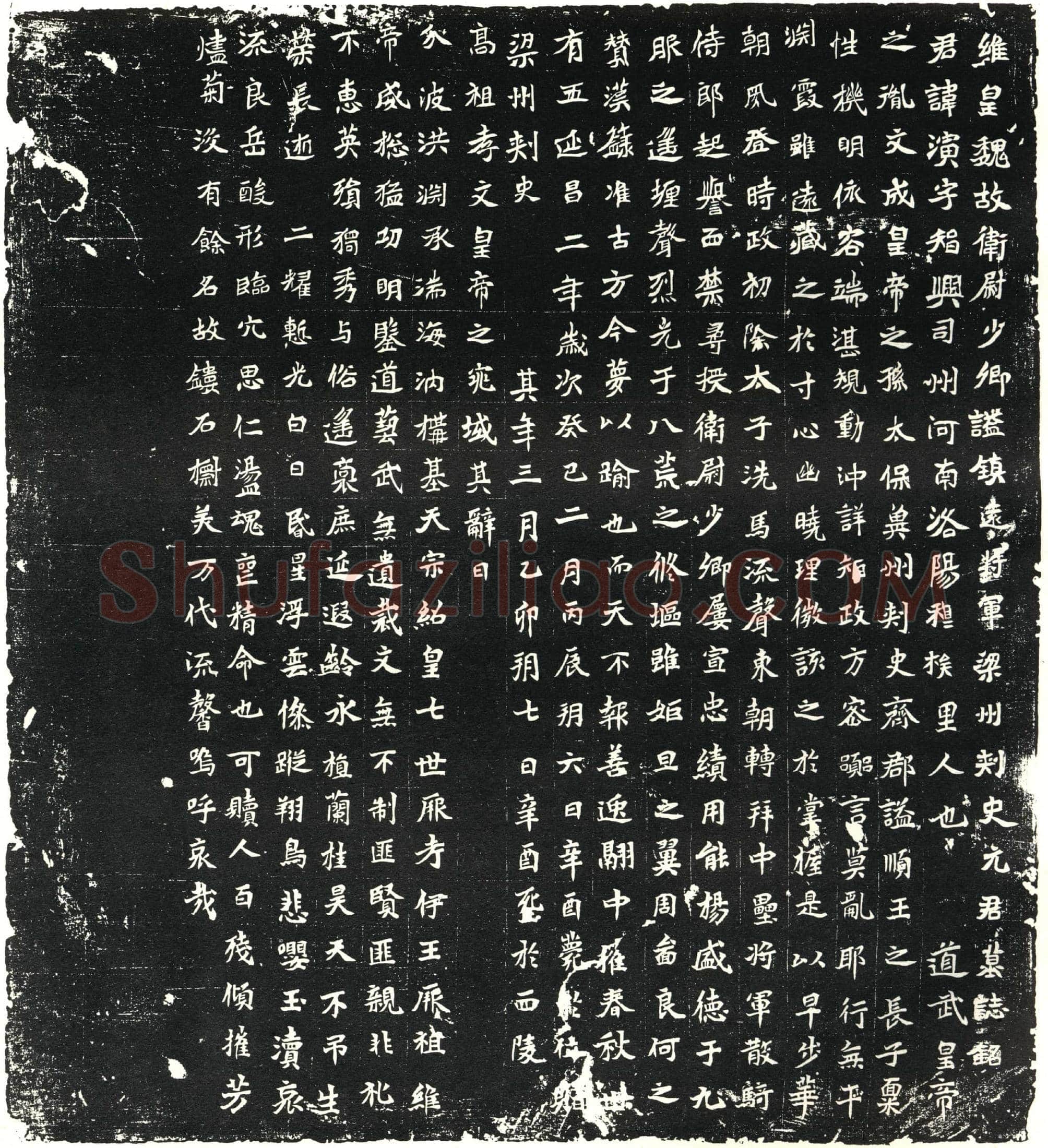 北朝元演墓誌(维皇魏故卫尉少卿謚镇远将军梁州刺史元君墓誌铭)