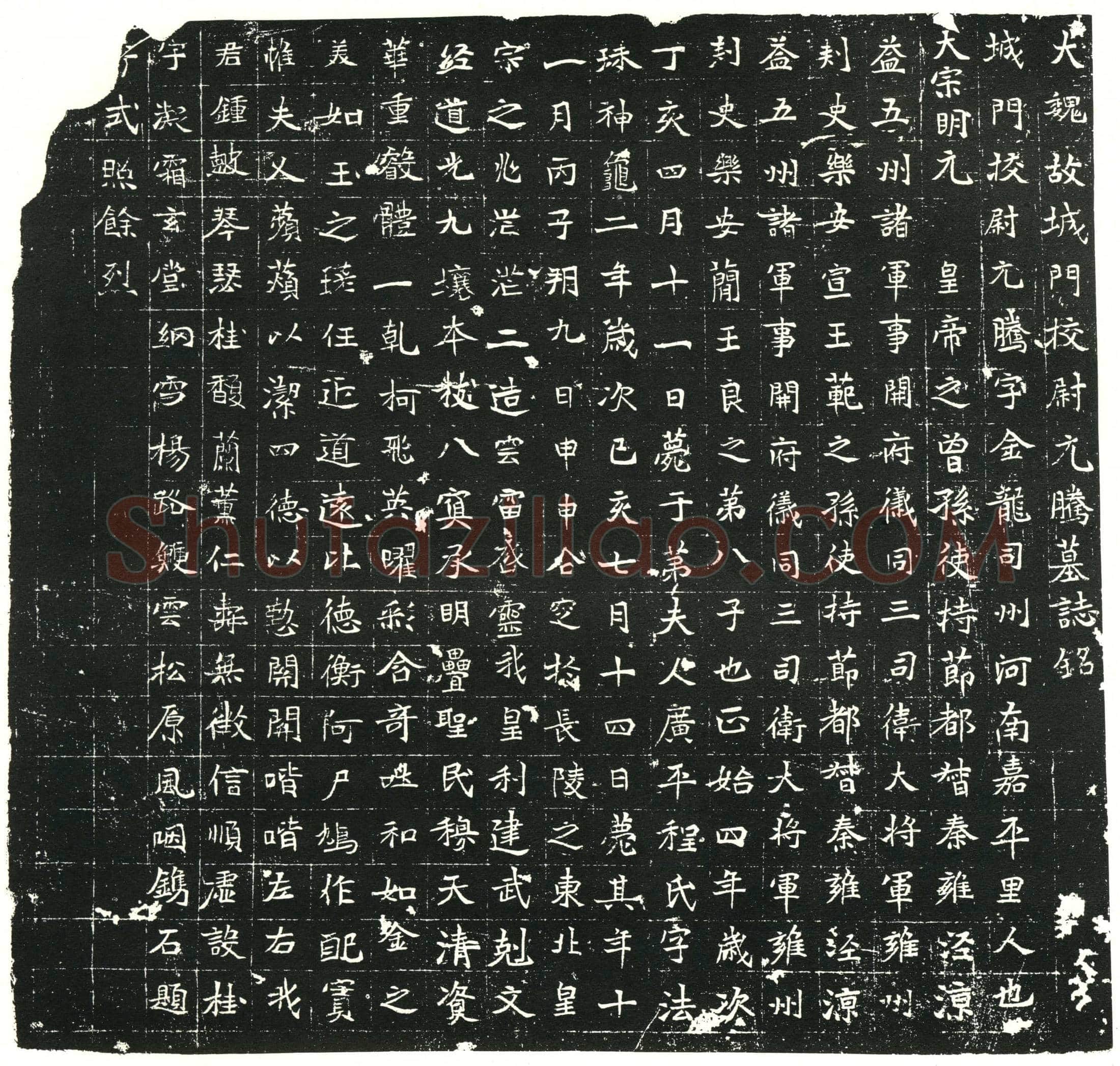 北朝 元腾 程法珠 墓誌