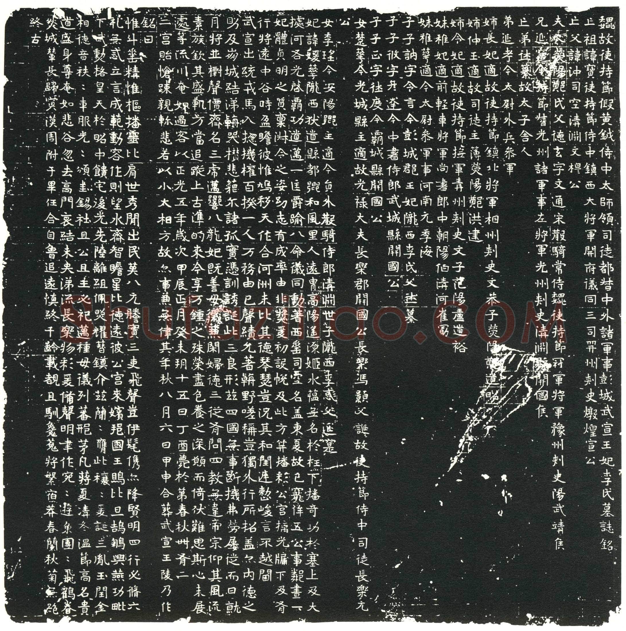北朝李媛华墓誌(魏故使持节假黄钺侍中太师领司徒都督中外诸军事彭城武宣王妃李氏墓誌铭)