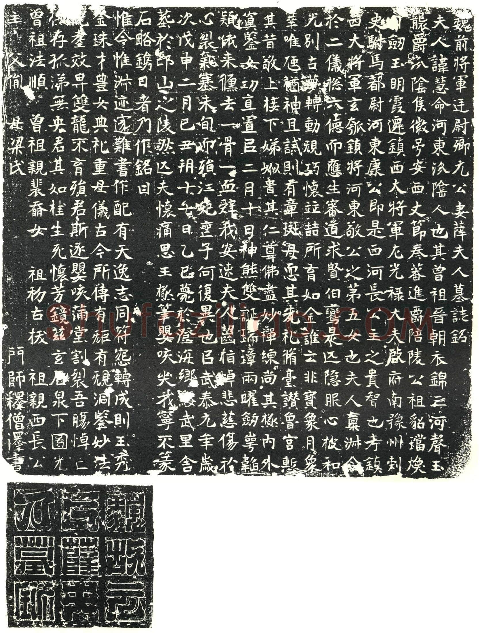 北朝薛慧命墓誌(魏前将军廷尉卿元公妻薛夫人墓誌铭)
