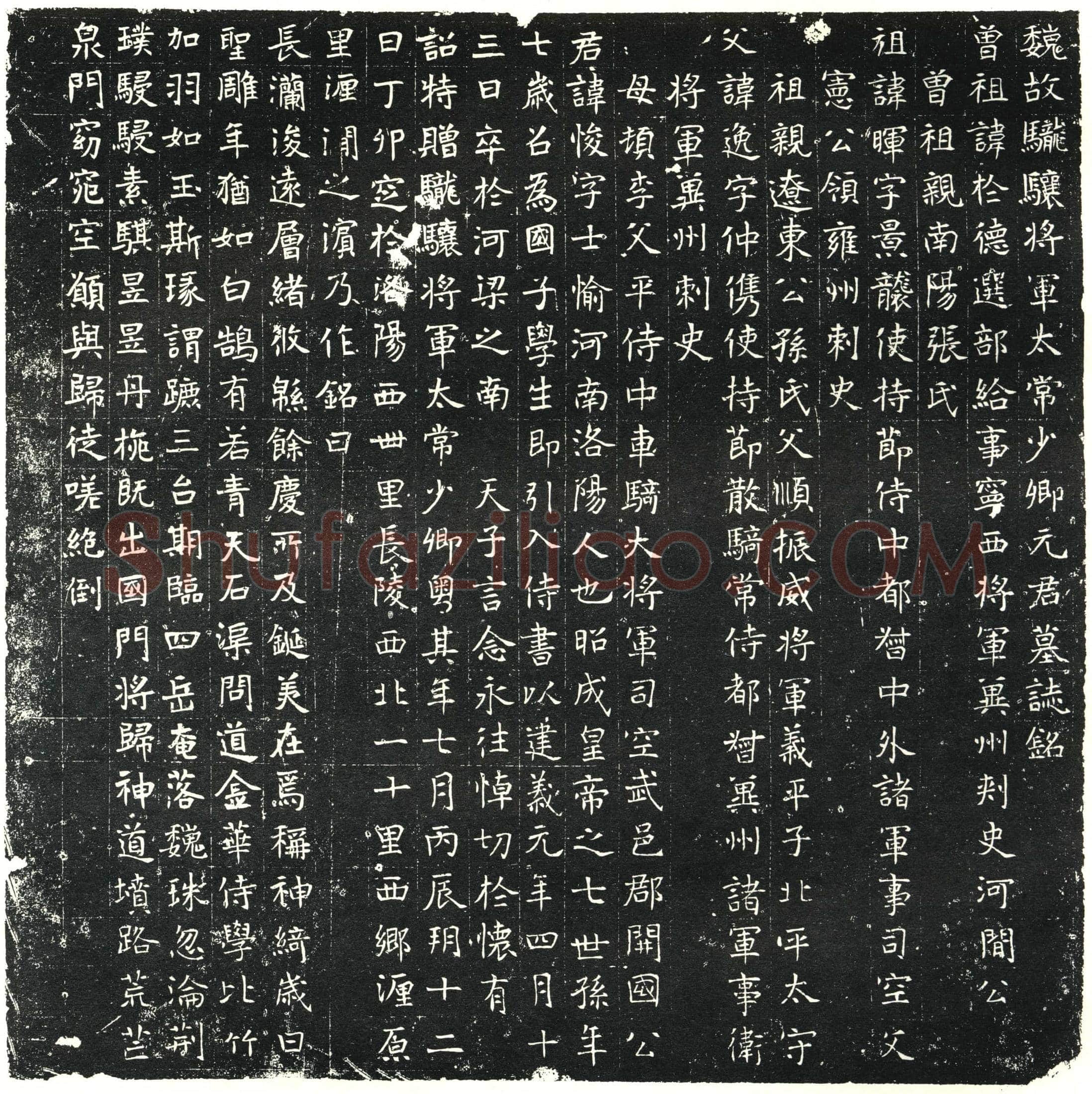北朝元悛墓誌(魏故䮾骧将军太常少卿元君墓誌铭)