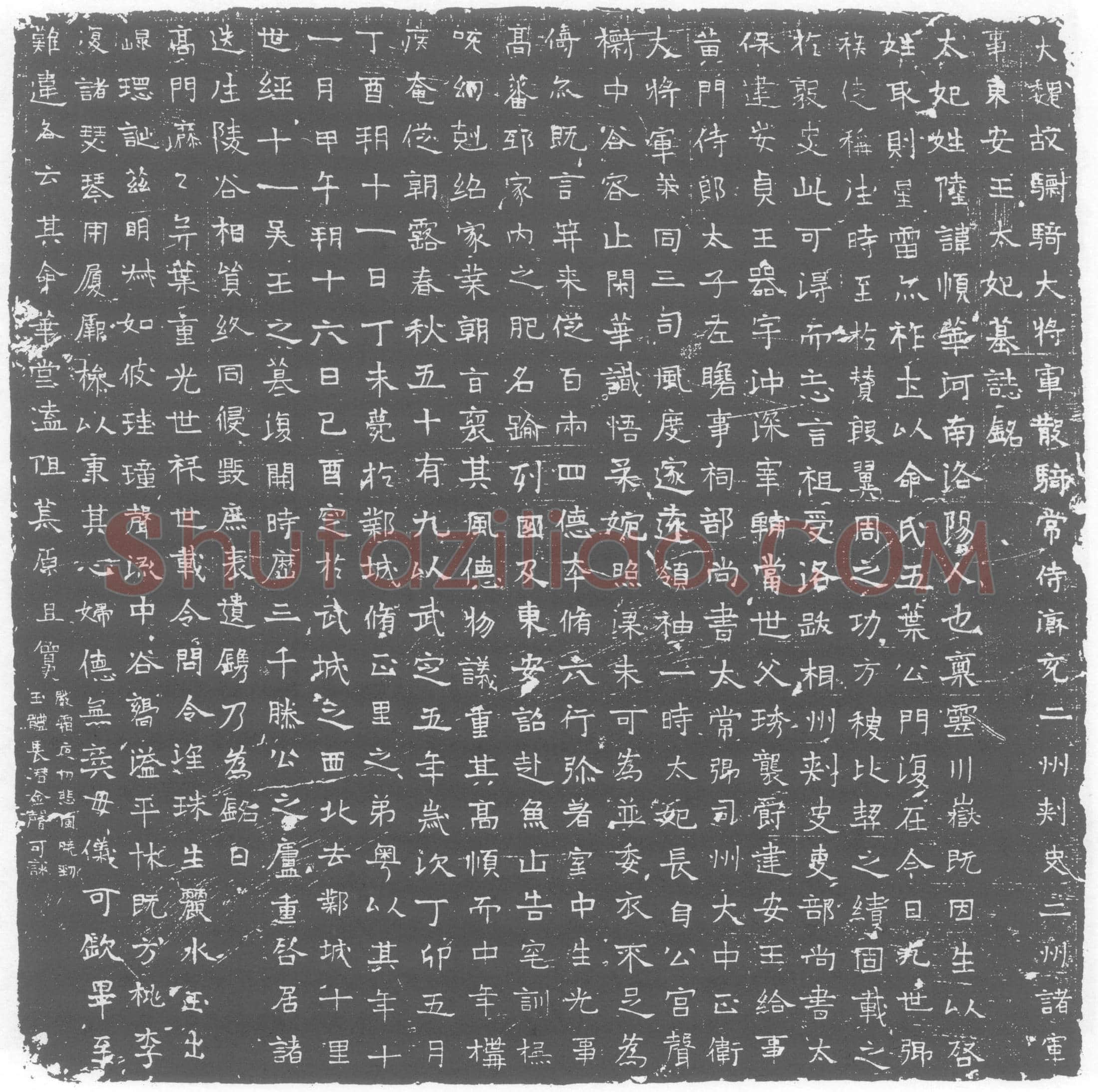 北朝陆顺华墓誌(大魏故骠骑大将军散骑常侍济衮二州刺史二州诸军事东安王太妃墓誌铭)