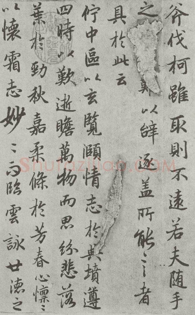 唐朝 陆柬之 唐陆柬之书陆机文赋之十一 书法作品