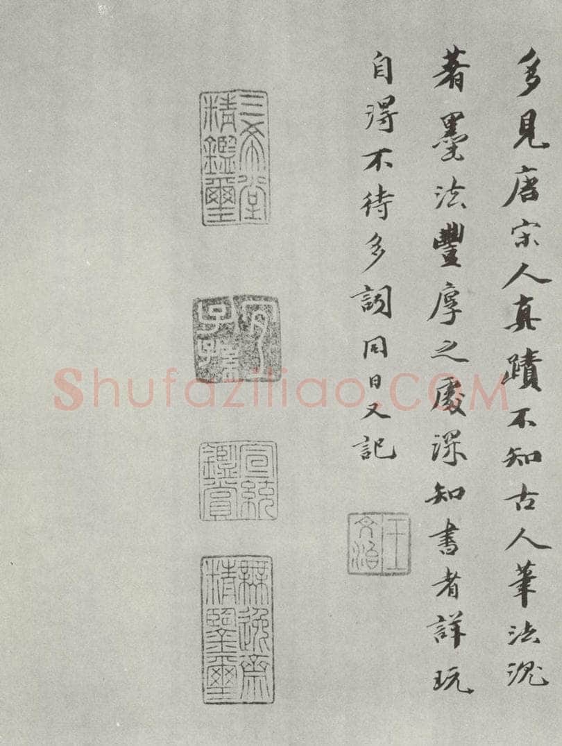   唐玄宗书鹡鸰颂题跋之十一 书法作品