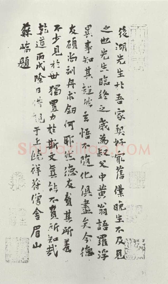 宋朝 苏峤 《苏峤书题语》 书法作品