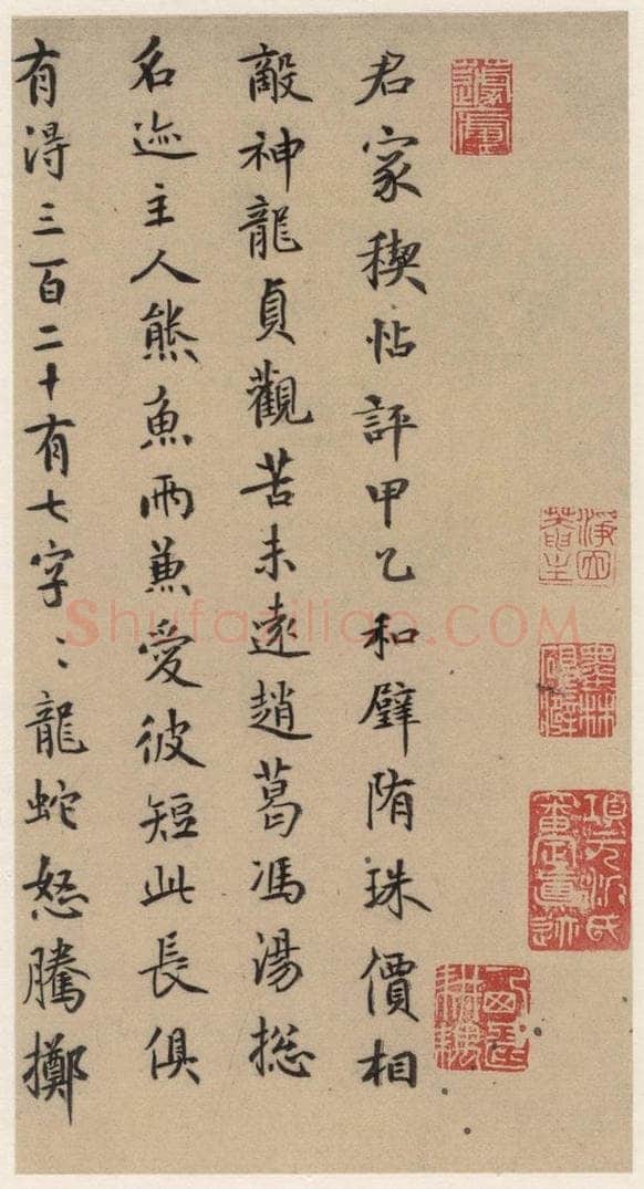 元 鲜于枢 《王羲之兰亭序》（冯承素摹本）跋之十六 书法作品