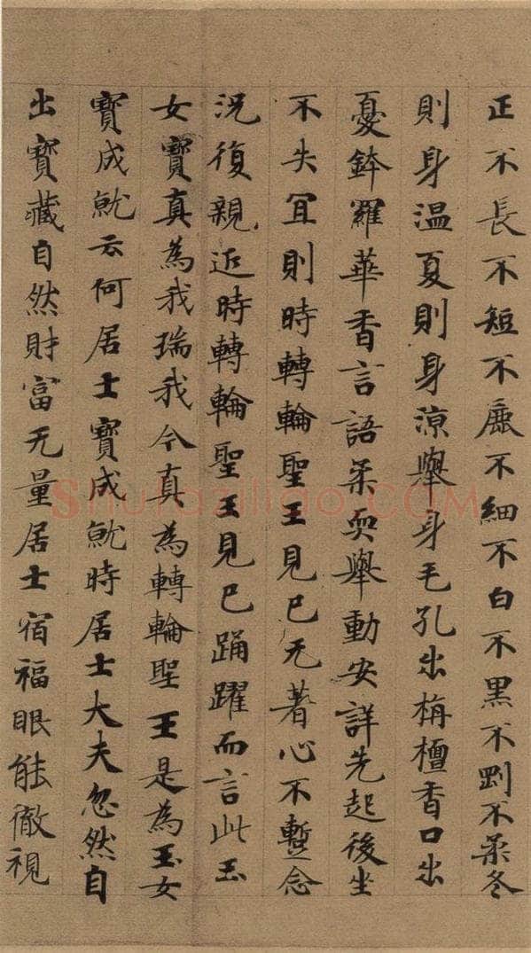公元648年唐代 唐人 《唐人转轮圣王经》之十 书法作品