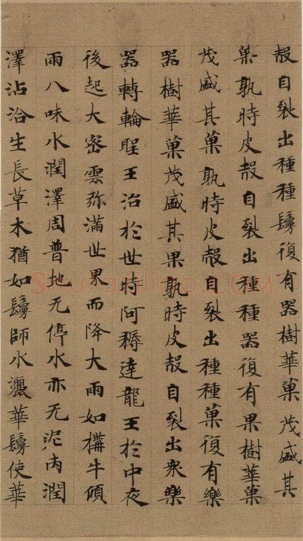 公元648年唐代 唐人 《唐人转轮圣王经》之十七 书法作品