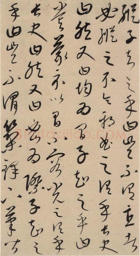 元代 康里巙 康里巙巙.张旭笔法记之三 书法作品