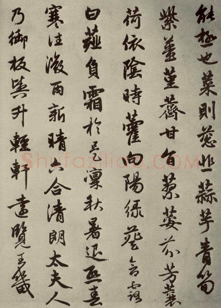 元朝 赵孟俯 赵孟俯闲居赋之七 书法作品