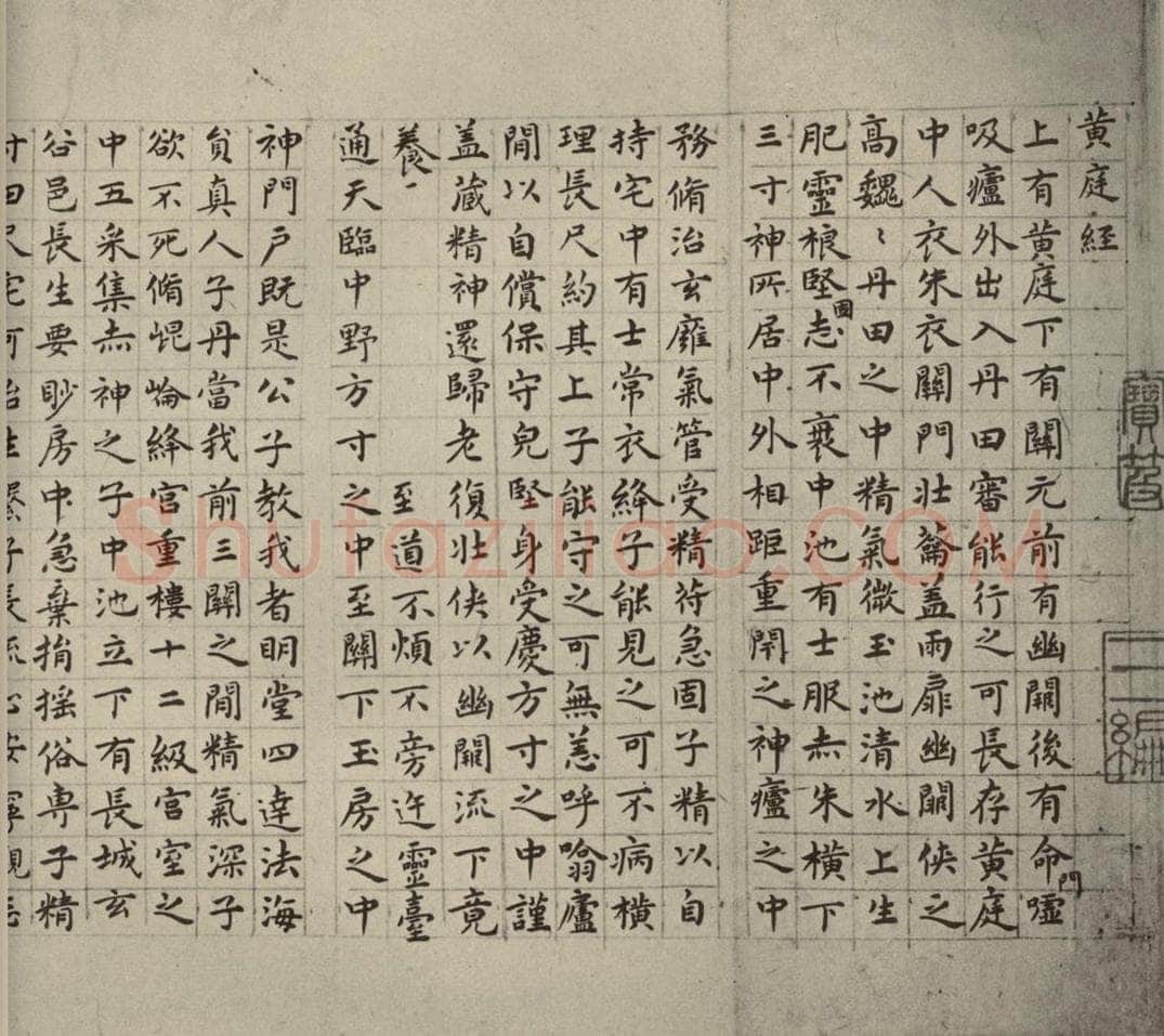明代 祝允明 《临黄庭经》之一 书法作品