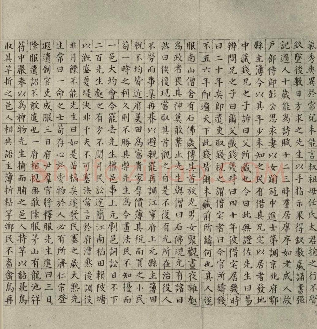 明代 祝允明 《宋儒六贤传志》之五 书法作品