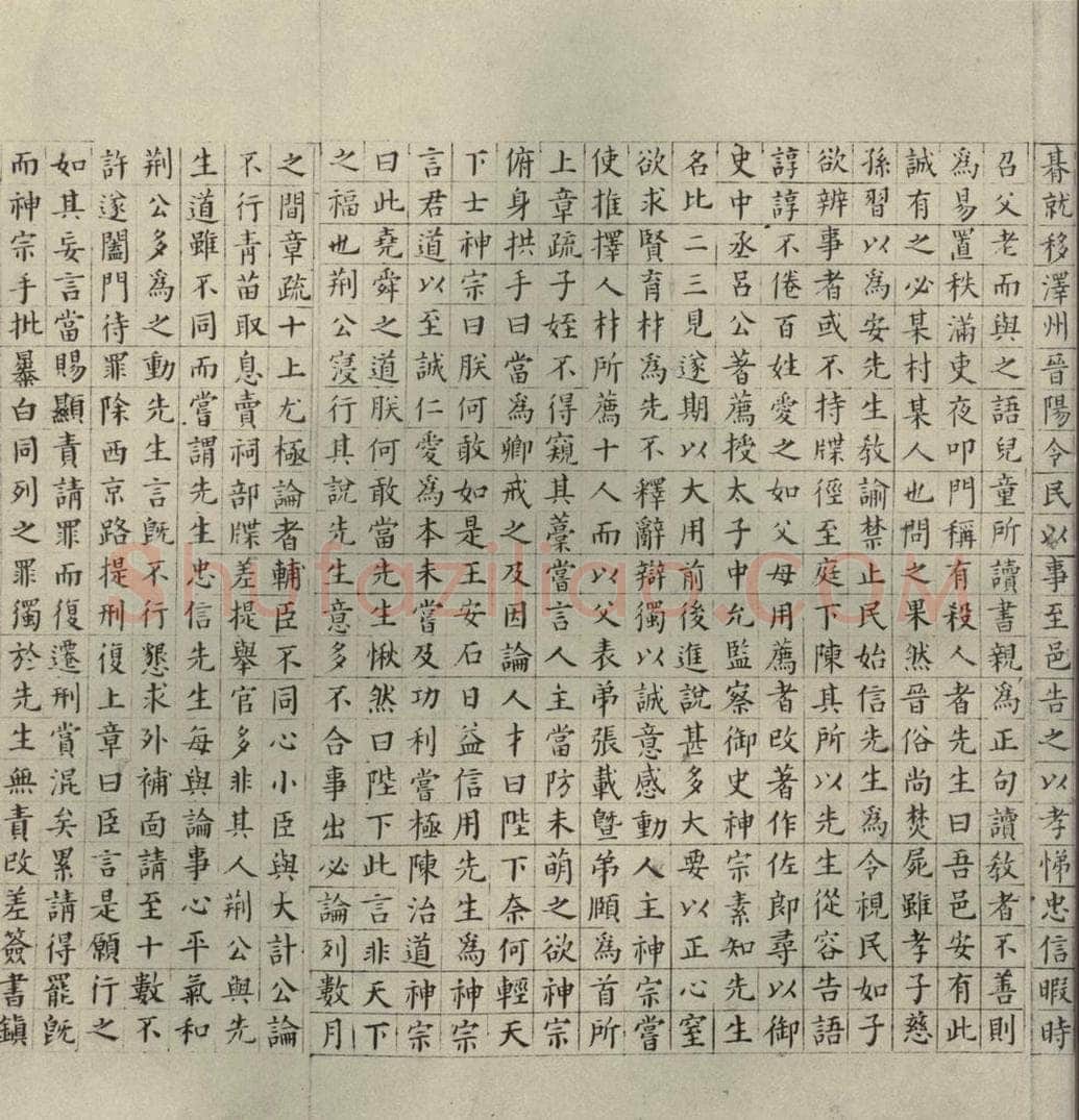 明代 祝允明 《宋儒六贤传志》之六 书法作品