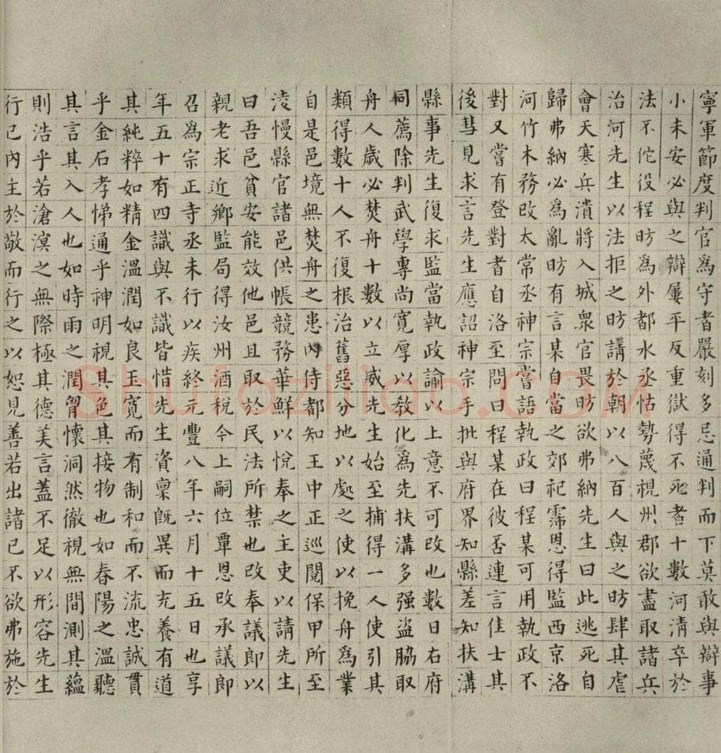 明代 祝允明 《宋儒六贤传志》之七 书法作品