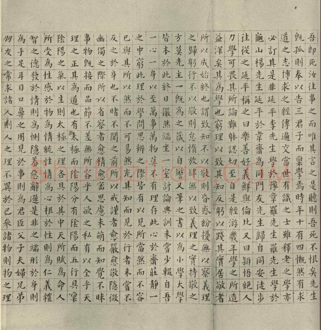 明代 祝允明 《宋儒六贤传志》之十四 书法作品