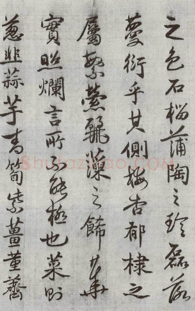 公元1538年明代 廖道南 《临赵孟俯书潘岳闲居赋并序》之十六 书法作品