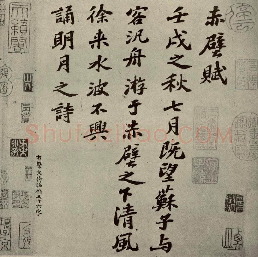 宋代 苏轼 《前赤壁赋》之一 书法作品