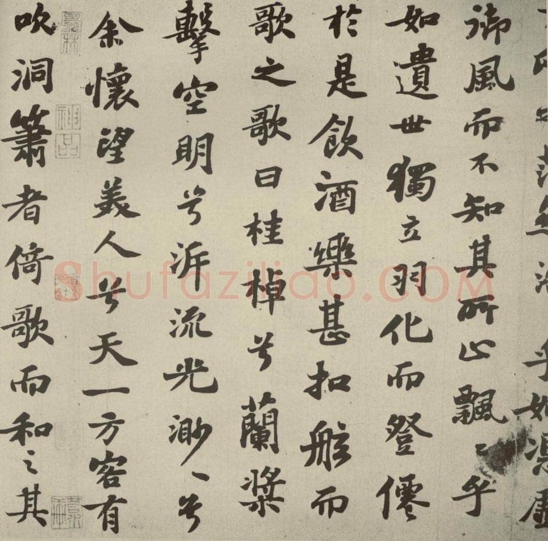 宋代 苏轼 《前赤壁赋》之三 书法作品