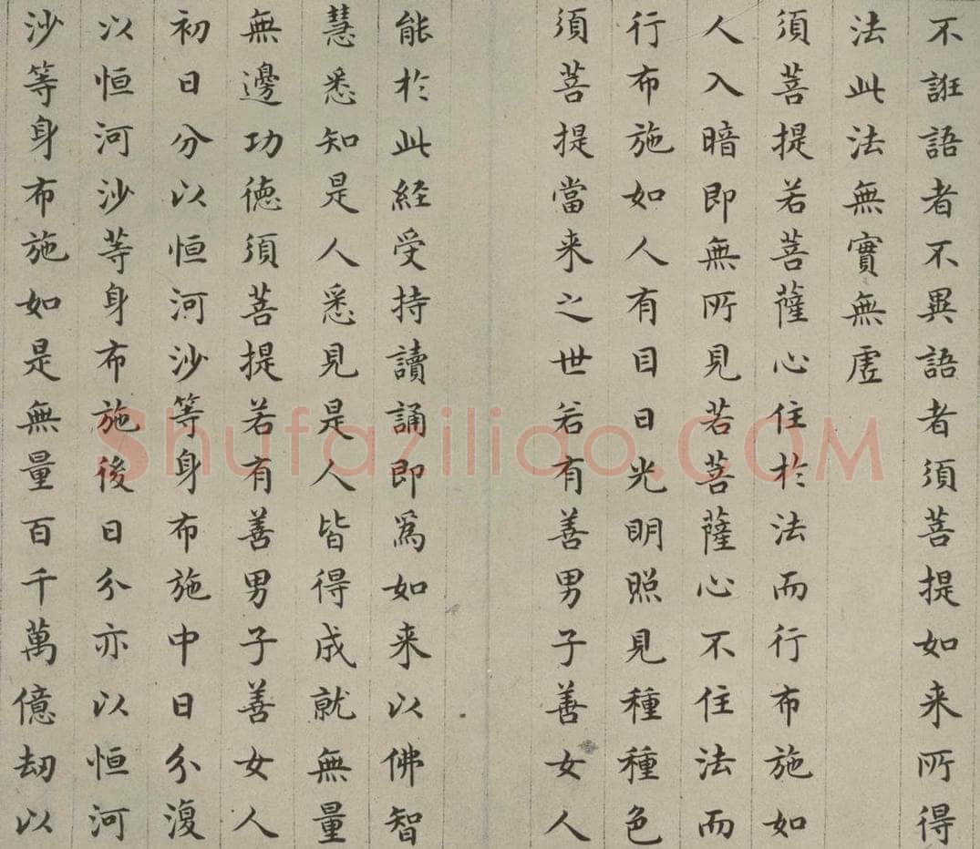 明 文震孟 金刚般若波罗蜜经 （15） 书法作品