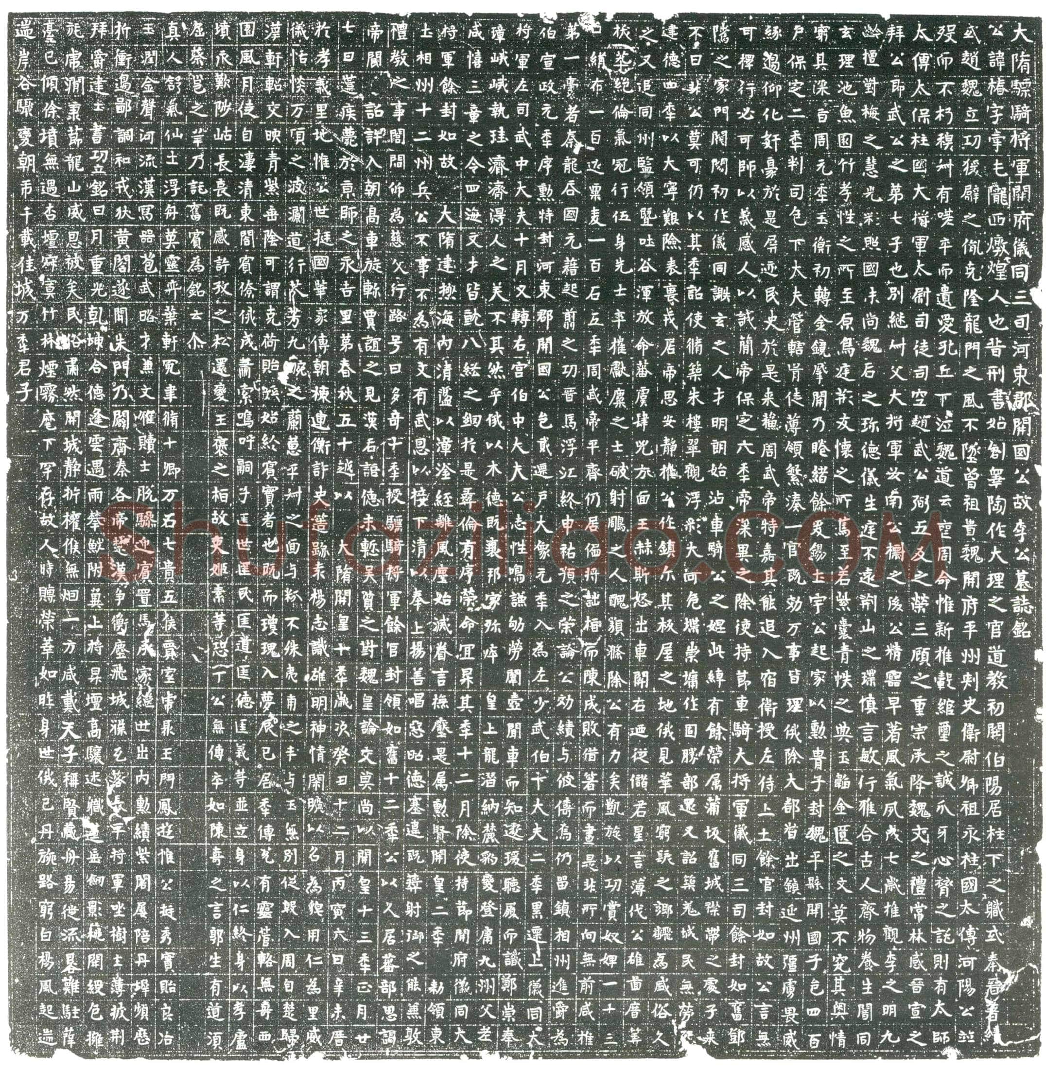 隋李椿墓誌(大隋骠骑将军开府仪同三司河东郡开国公故李公墓誌铭)