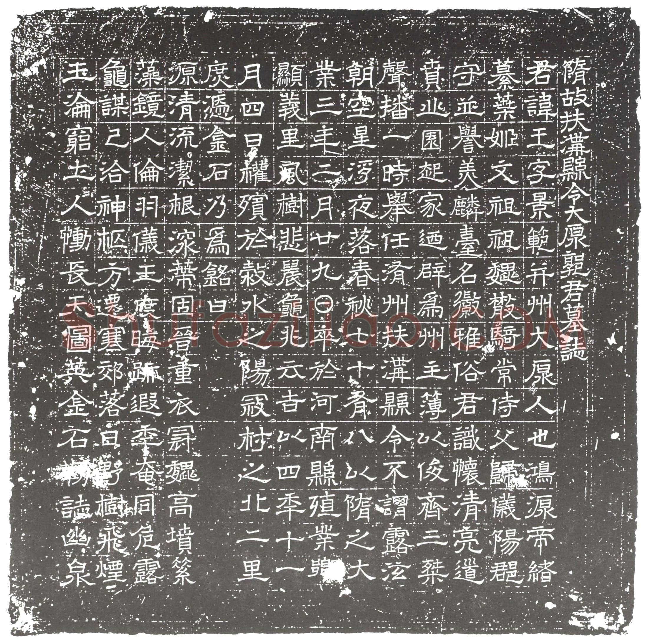 隋 宫人司饎六品贾氏 墓誌
