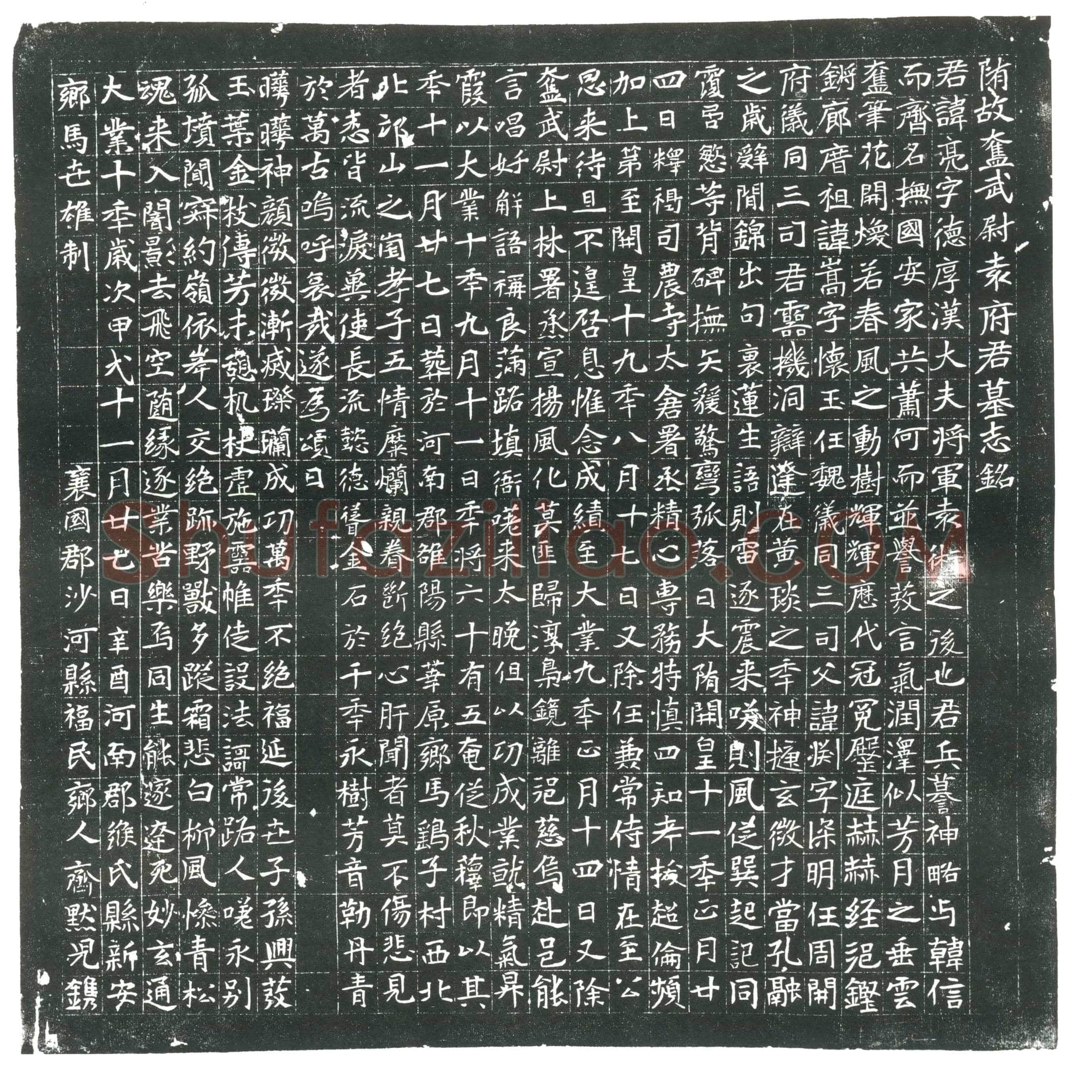 隋袁亮墓誌(隋故奋武尉袁府君墓誌铭)