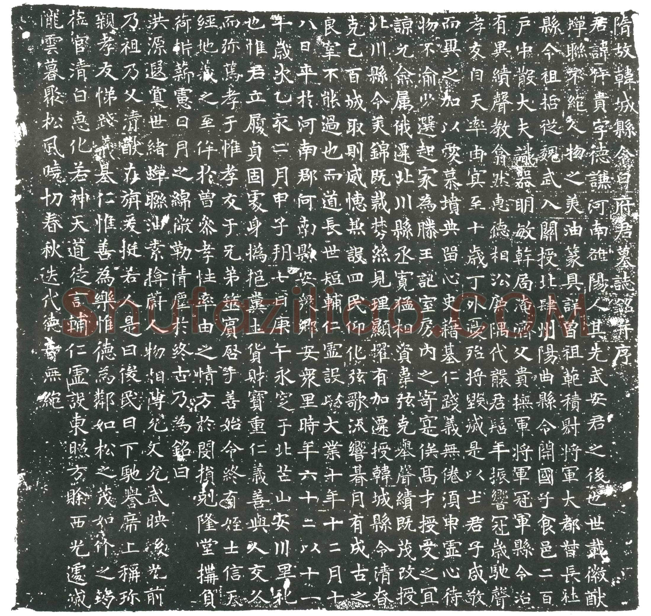 隋白仵贵墓誌(隋故韩城县令白府君墓誌铭)