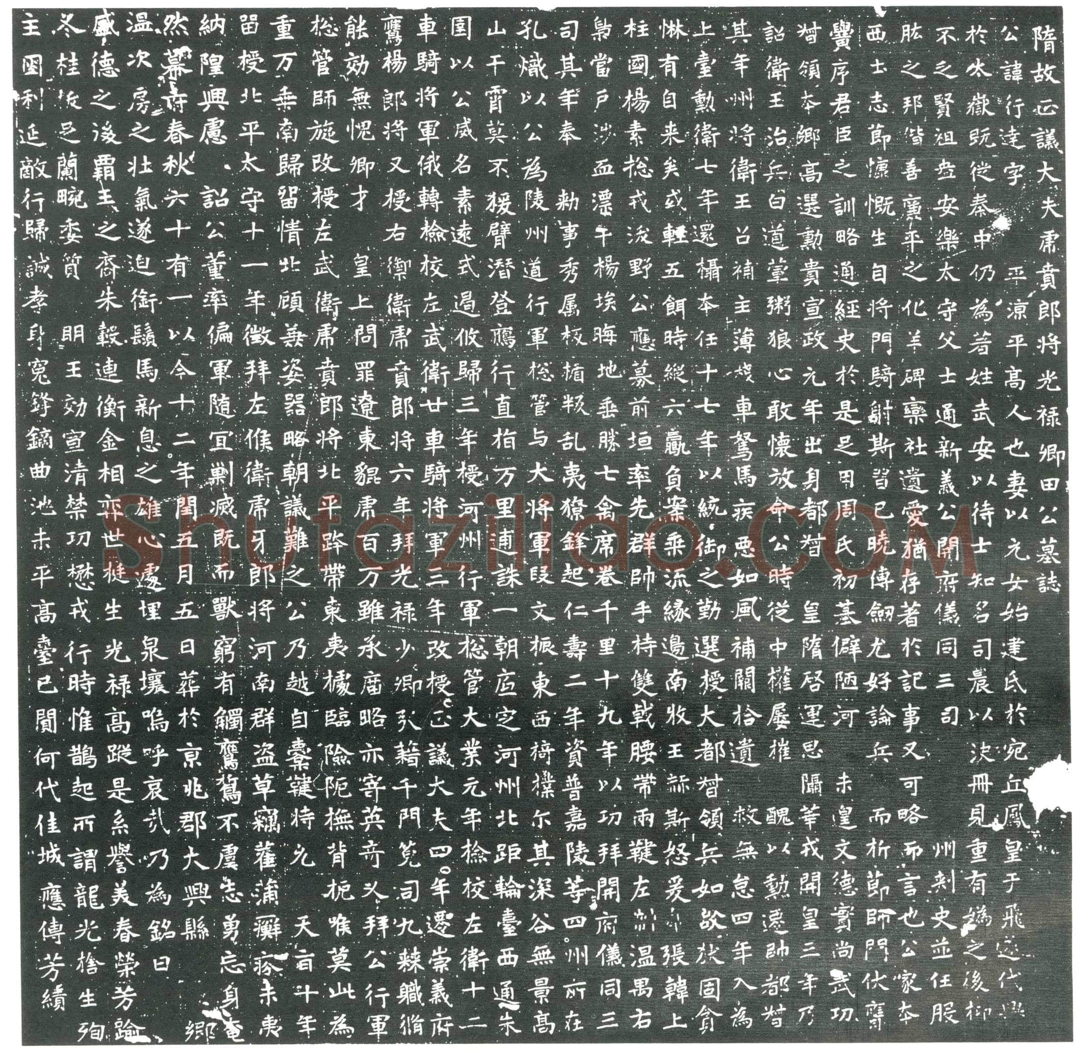 隋田行达墓誌(隋故正议大夫虎贲郎将光禄卿田公墓誌)