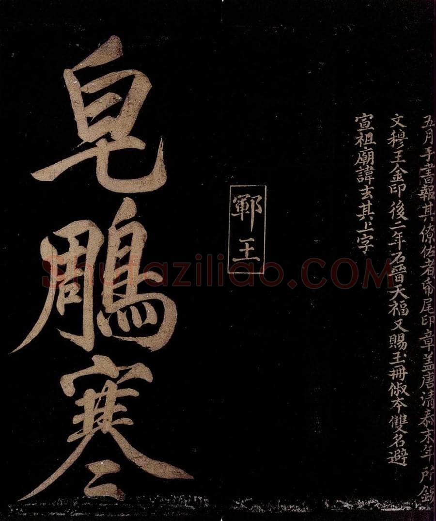 宋 赵楷 五言【皂雕寒始急】四句之一 书法作品