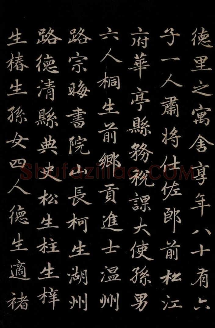元 赵孟俯 《卫宜人墓志》之五 书法作品