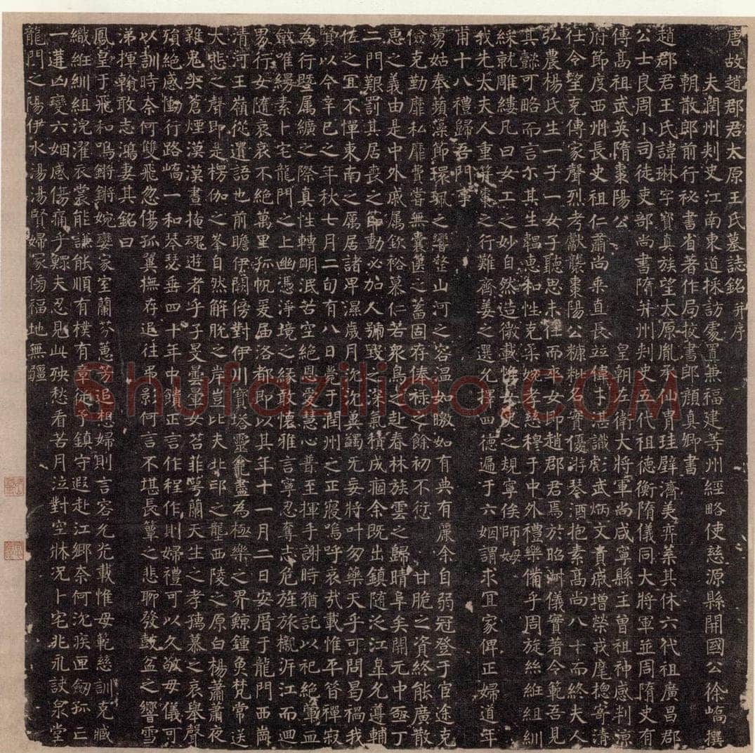741唐 颜真卿 《王琳墓志》 书法作品
