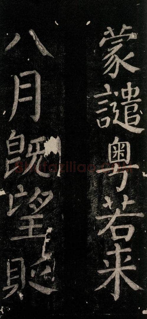 公元774年唐代 颜真卿 《乞题放生池额表碑阴记》之八 书法作品