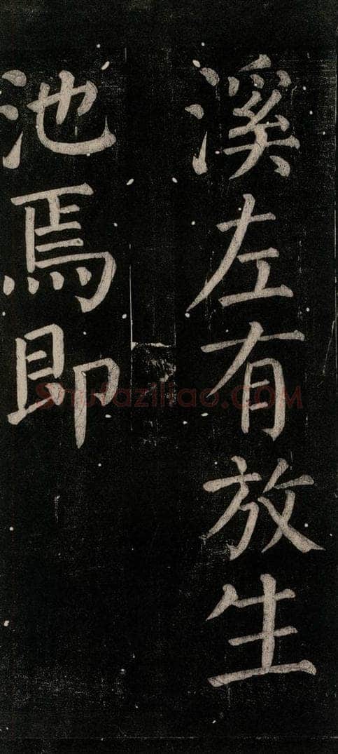 公元774年唐代 颜真卿 《乞题放生池额表碑阴记》之三十五 书法作品