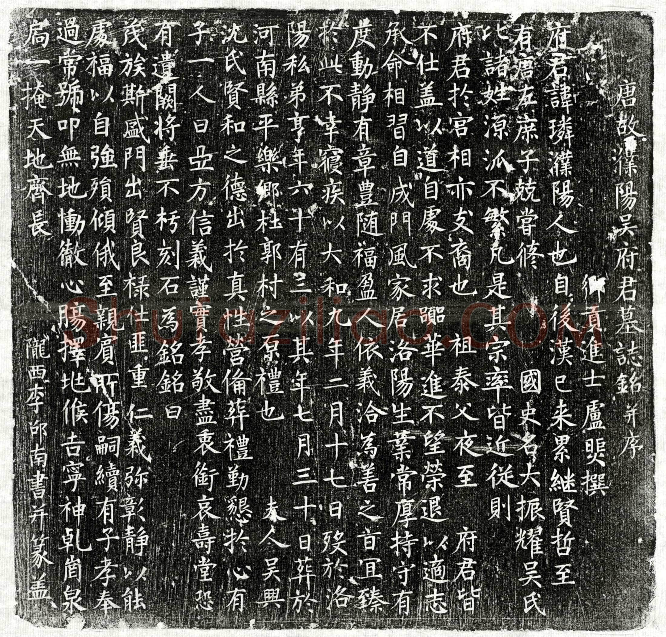 唐吴璘墓誌(唐故濮阳吴府君墓誌铭并序)