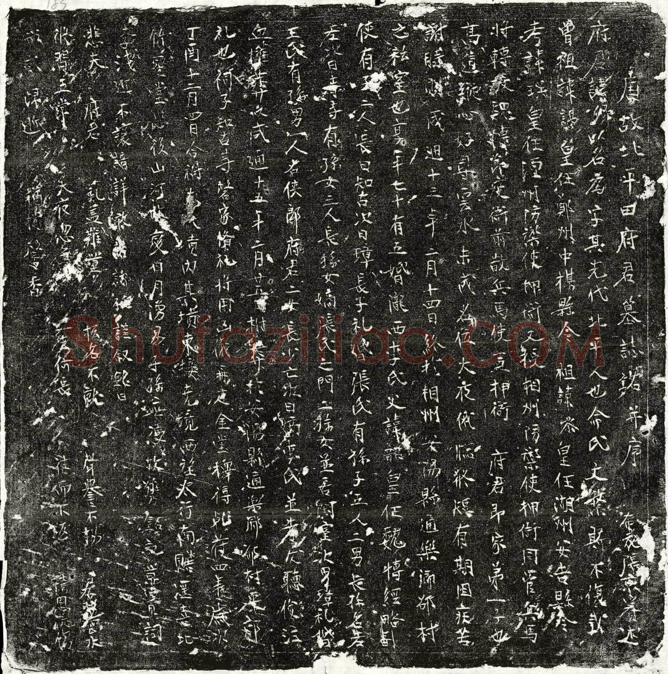 唐田卿墓誌(唐故北平田府君墓誌铭并序)