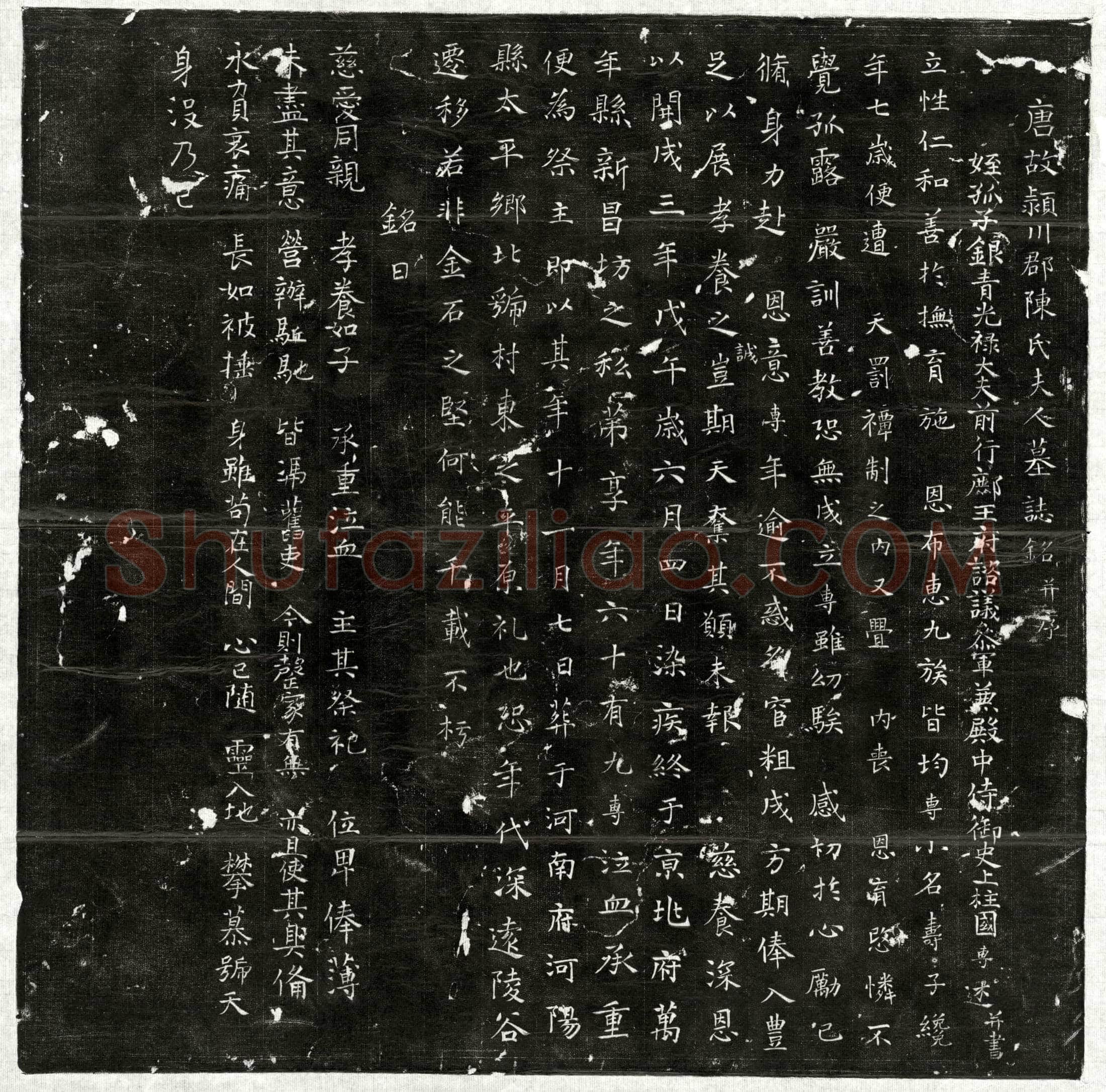 唐 陈君妻□氏 墓誌