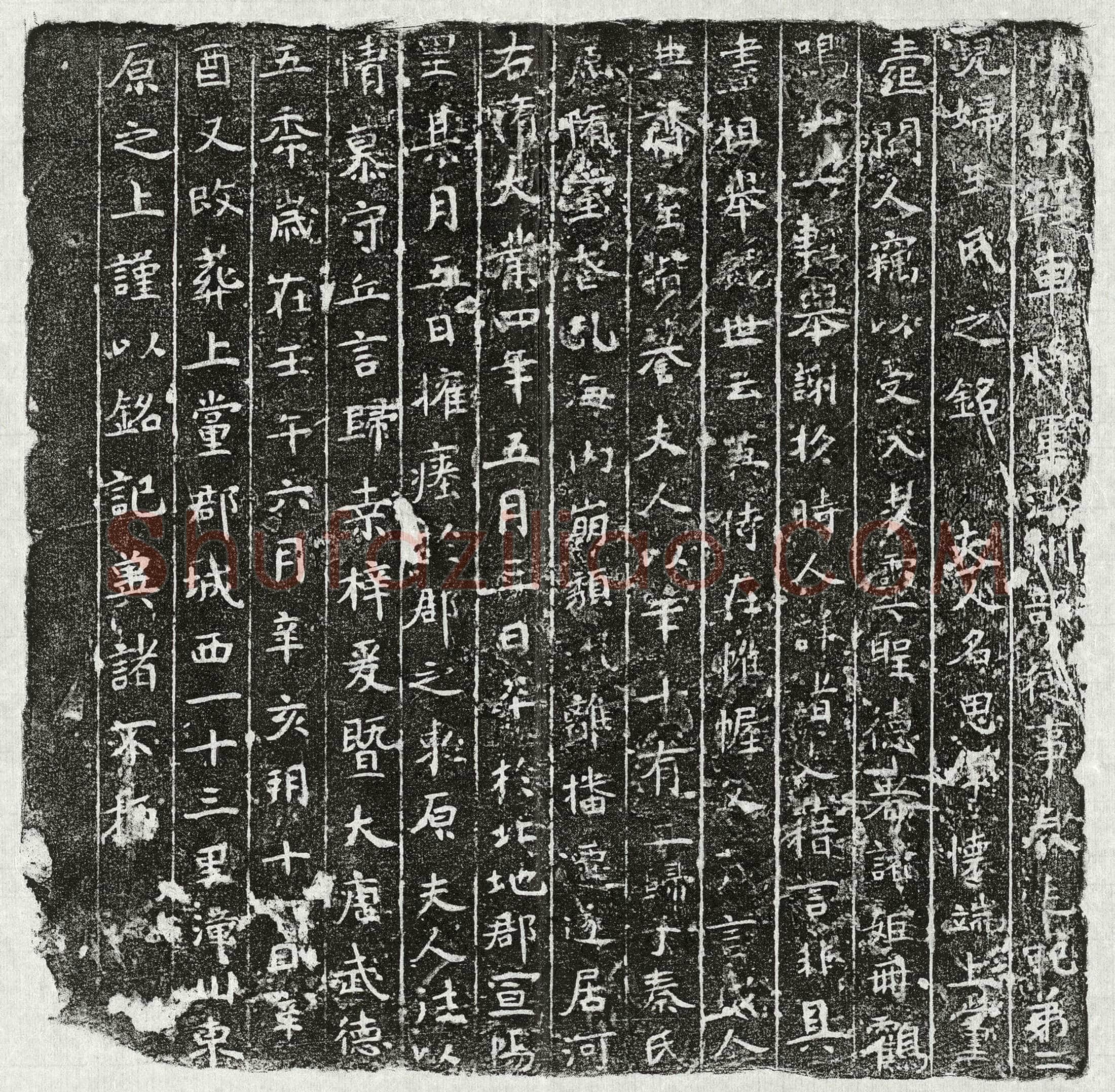 唐秦君妻王思墓誌(隋故轻车将军潞州部从事秦廷範弟二儿妇王氏之铭)