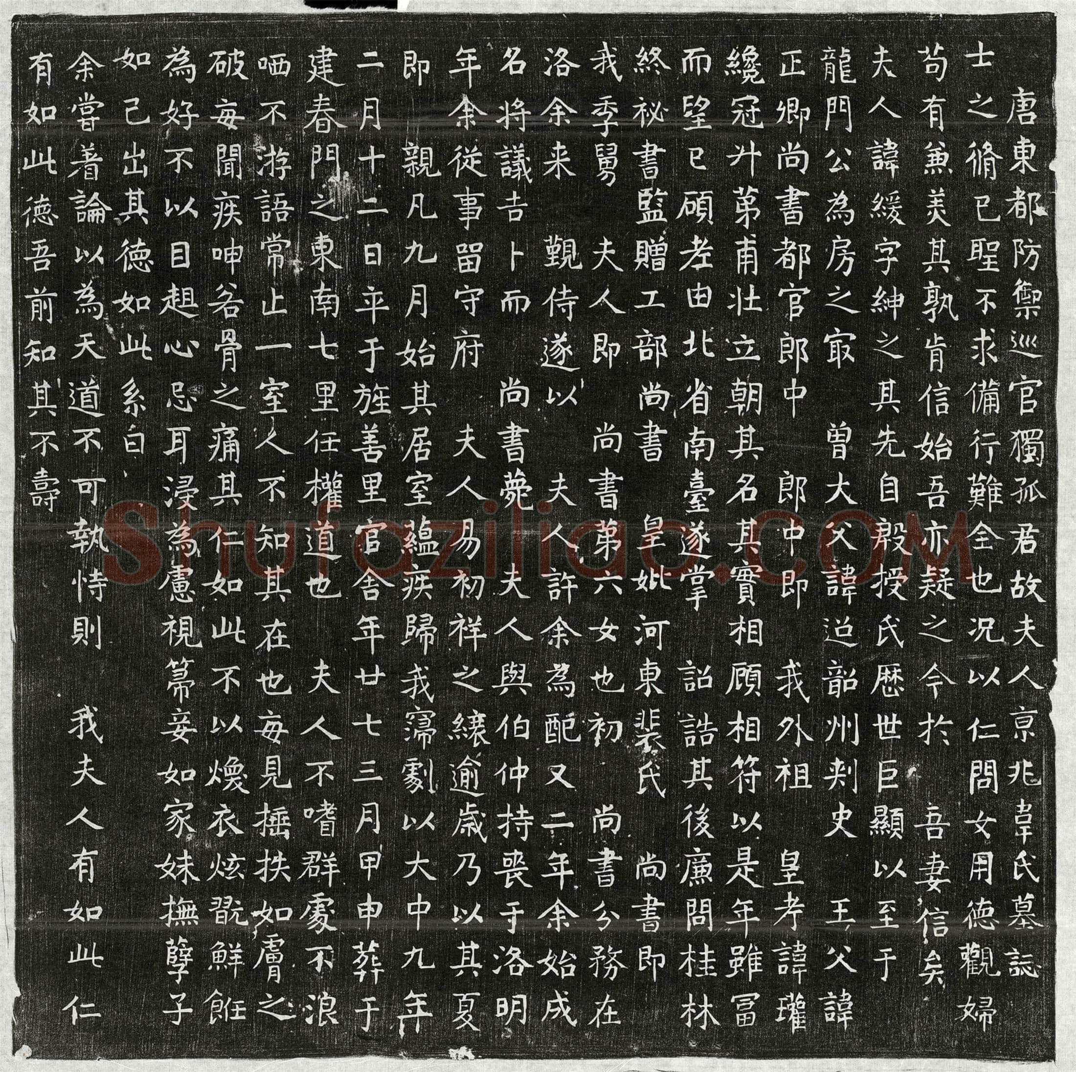 唐独孤君妻韦缓墓誌(唐东都防御巡官独孤君故夫人京兆韦氏墓誌)