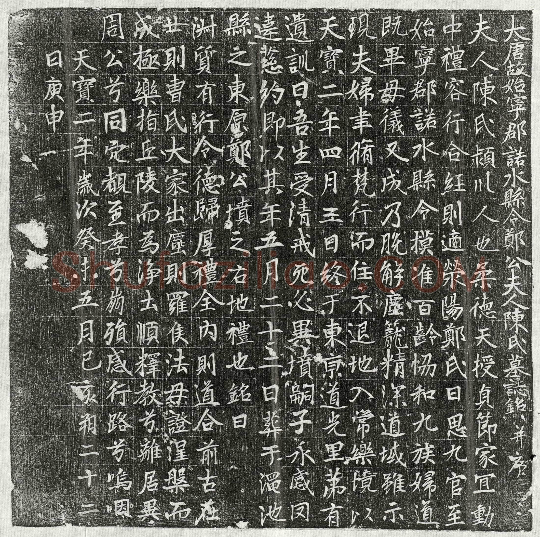 唐 郑思九妻陈氏 墓誌