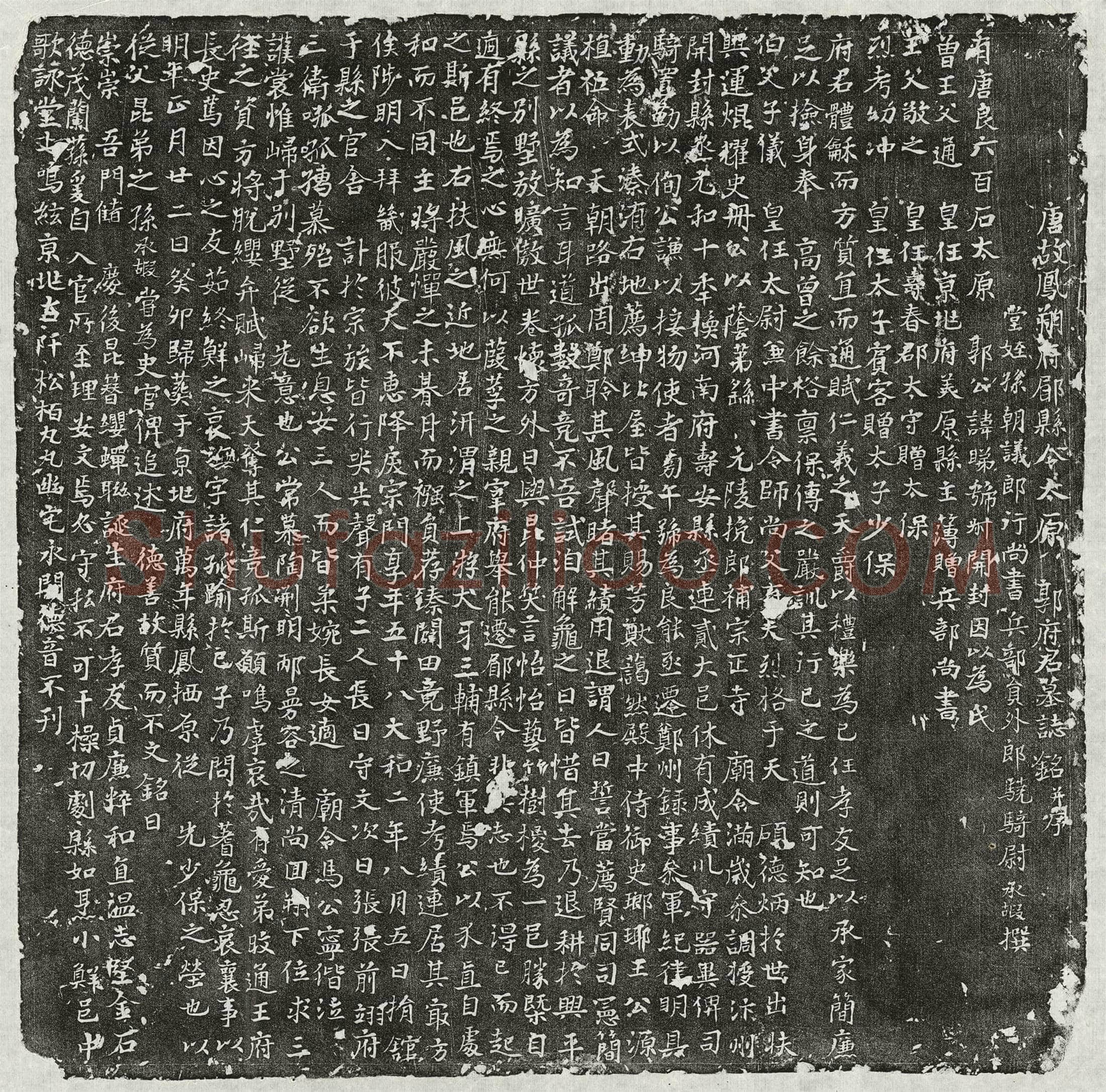 唐郭睇墓誌(唐故凤翔府郿县令太原郭府君墓誌铭并序)