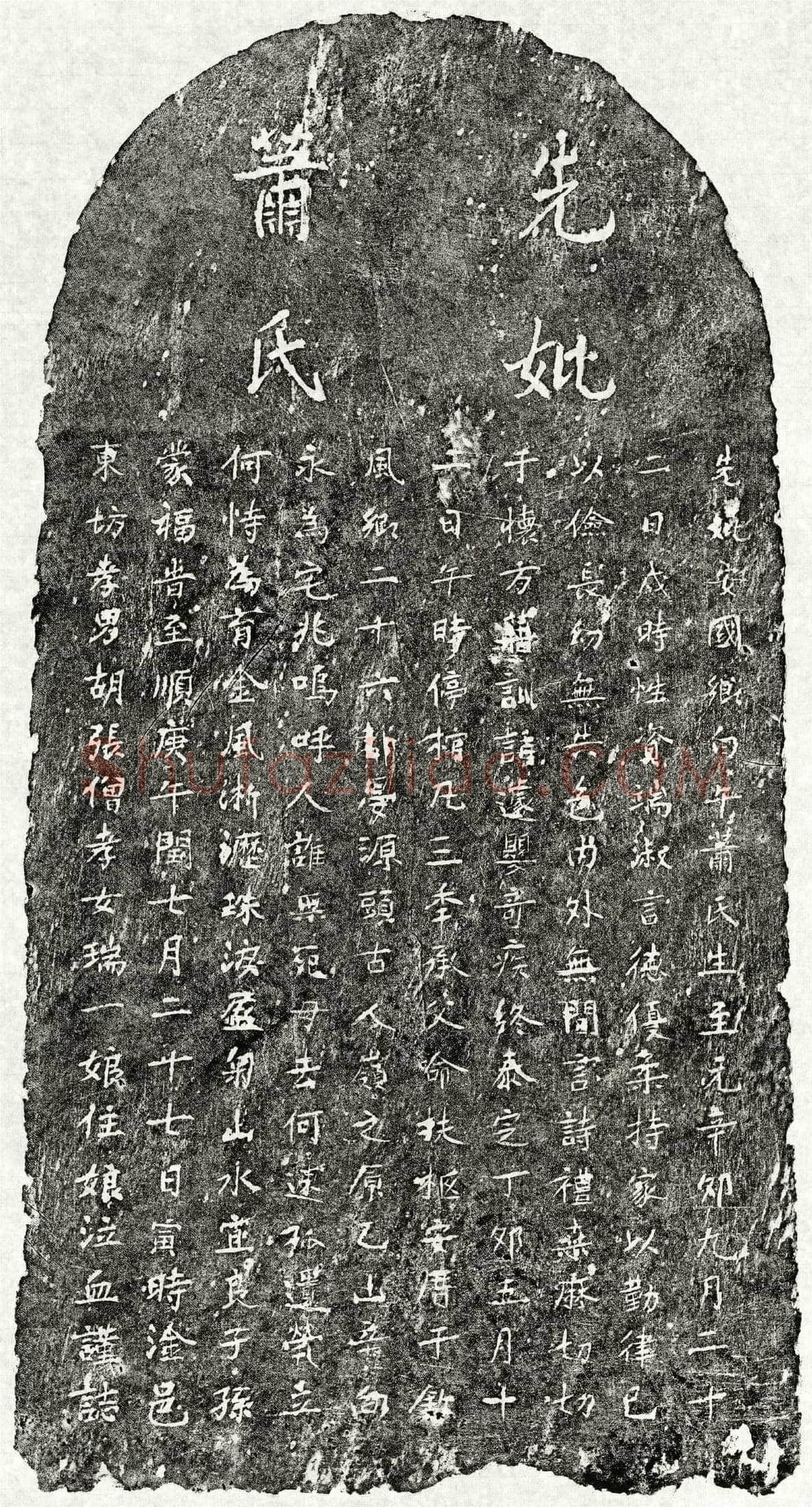 元 胡张僧母萧氏 墓誌