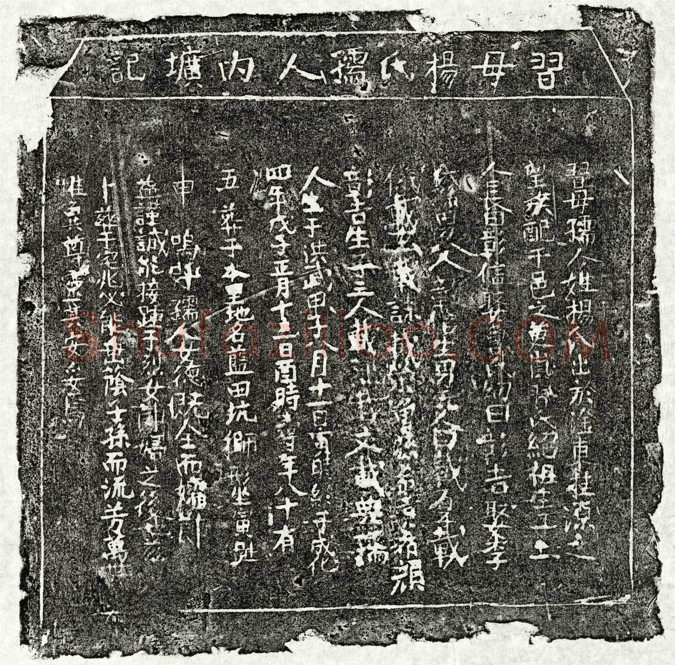 明 习绍祖妻杨氏 墓誌