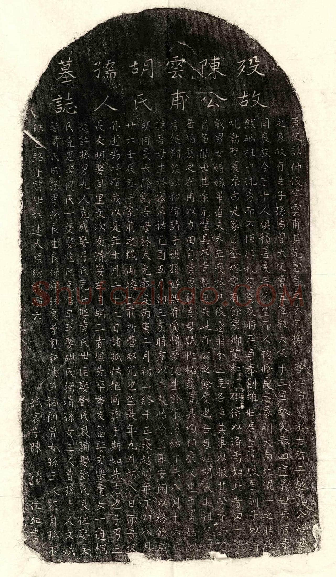 元 陈仲俊 陈仲俊妻胡氏 墓誌