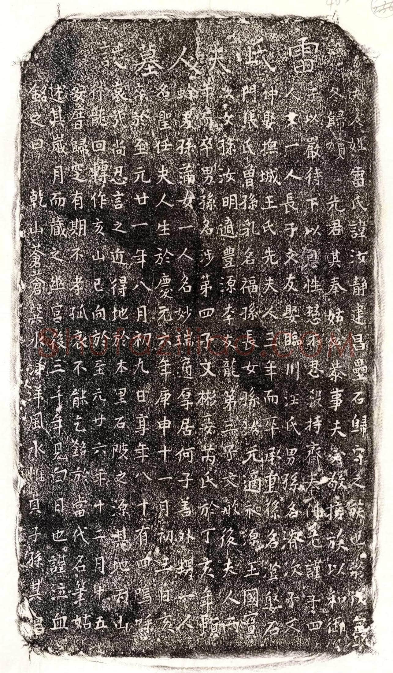 元 □文友母雷汝静 墓誌