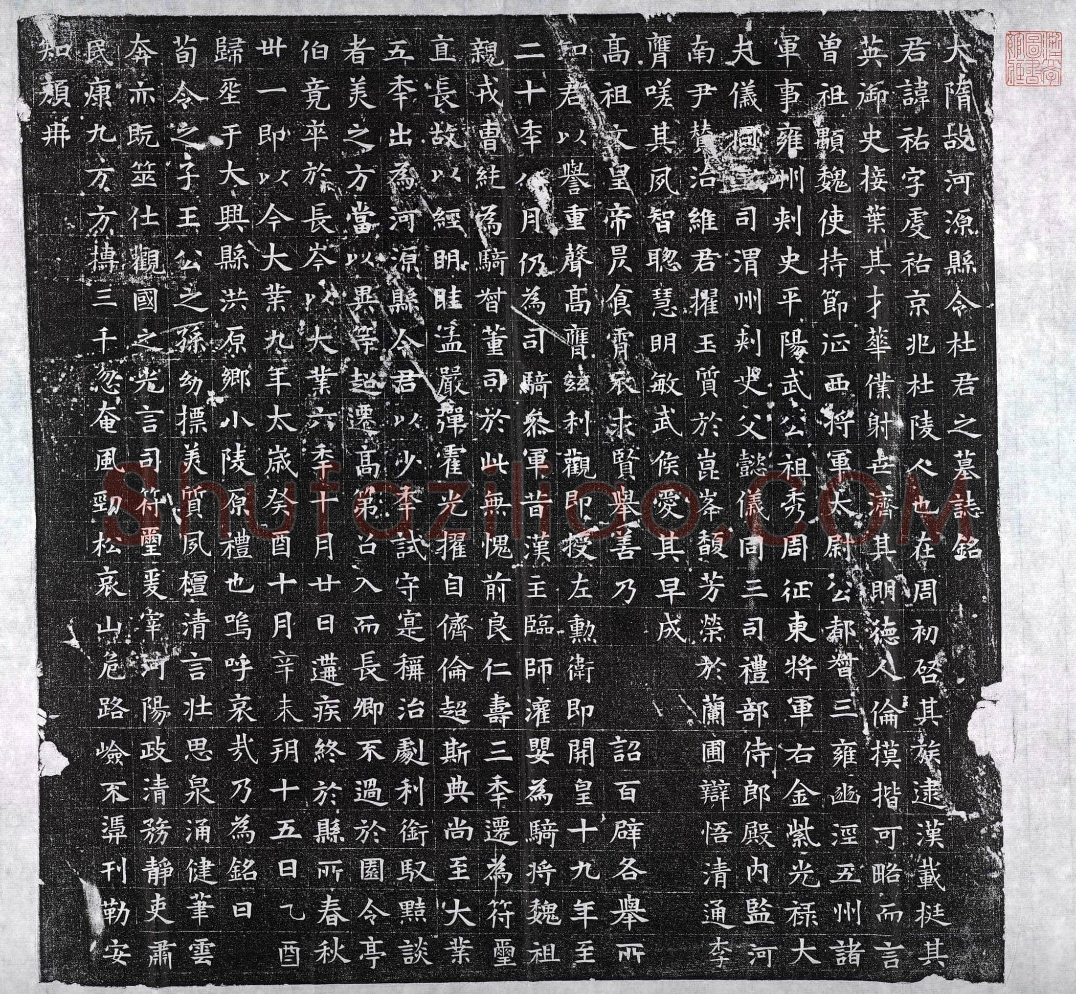隋杜祐墓誌(大隋故河源县令杜君之墓誌铭)