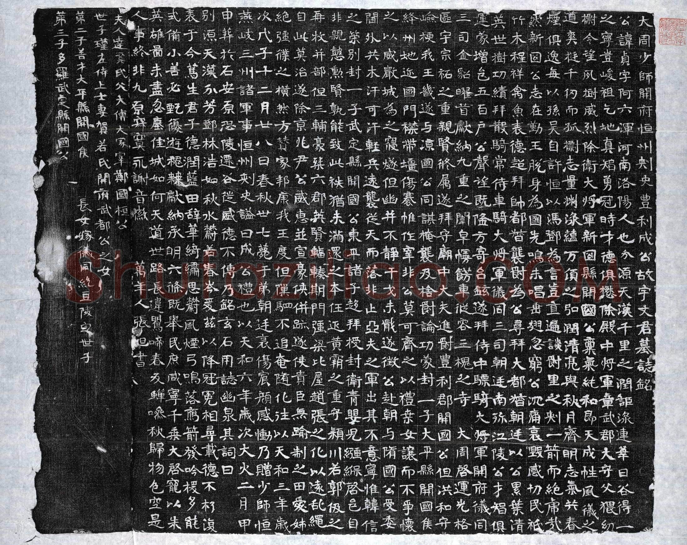 北朝宇文贞墓誌(大周少师开府恒州刺史丰利成公故宇文君墓誌铭)